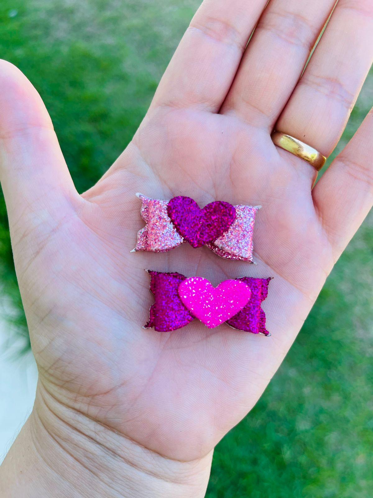 Heart Sticker Bow - Small