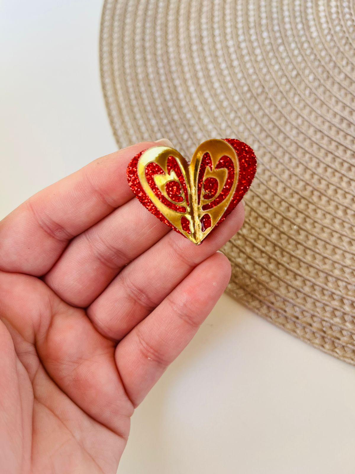 3D Golden Heart