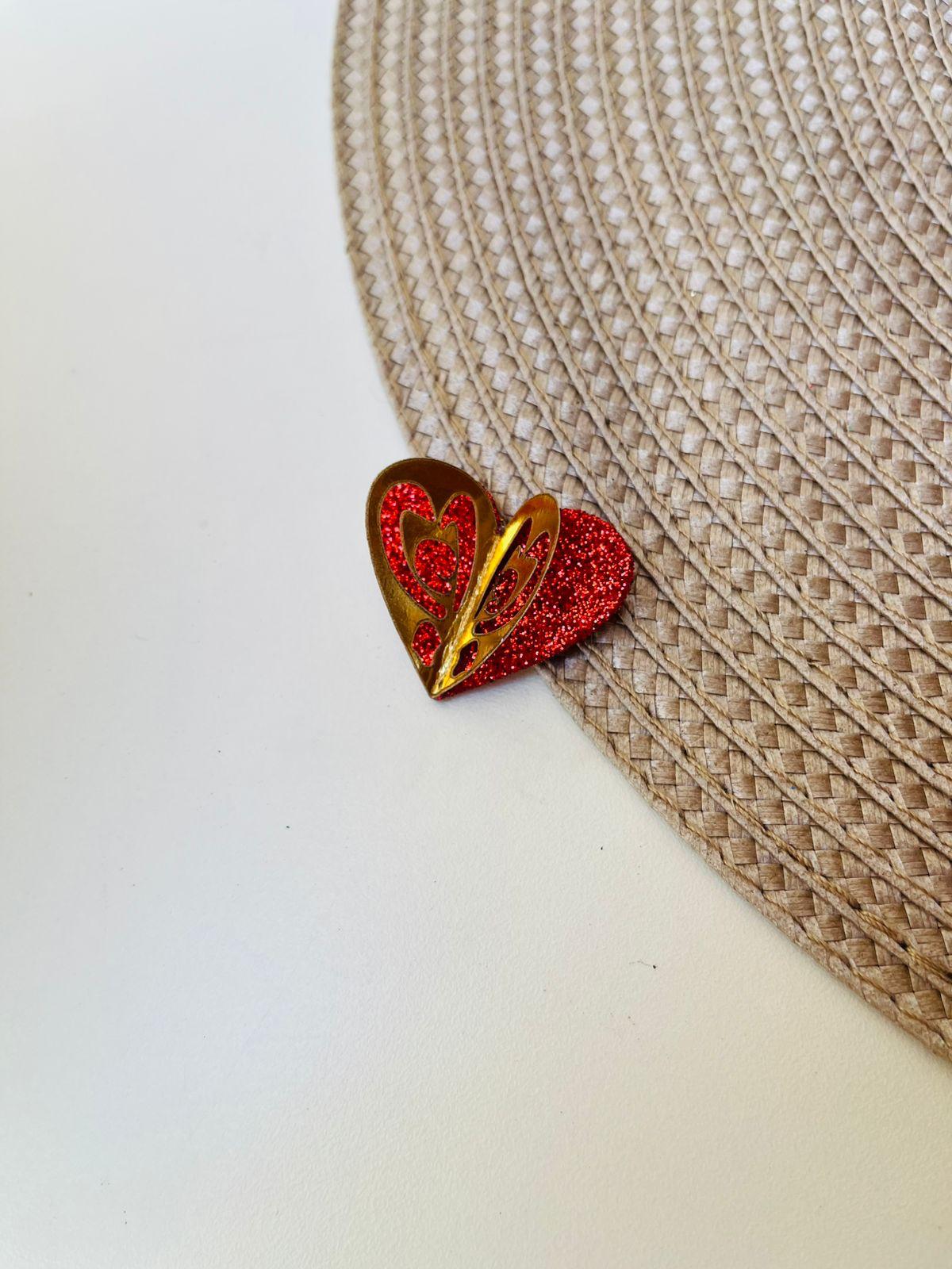 3D Golden Heart
